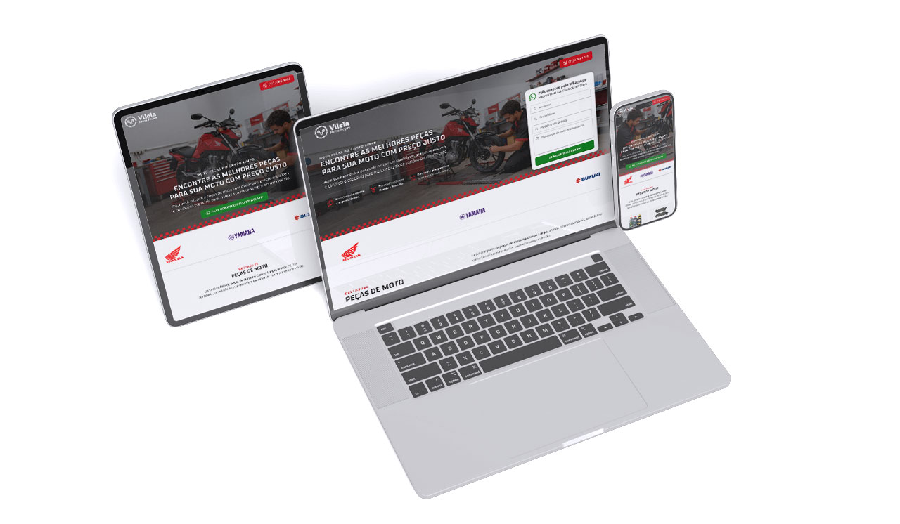 Interface da Landing Page