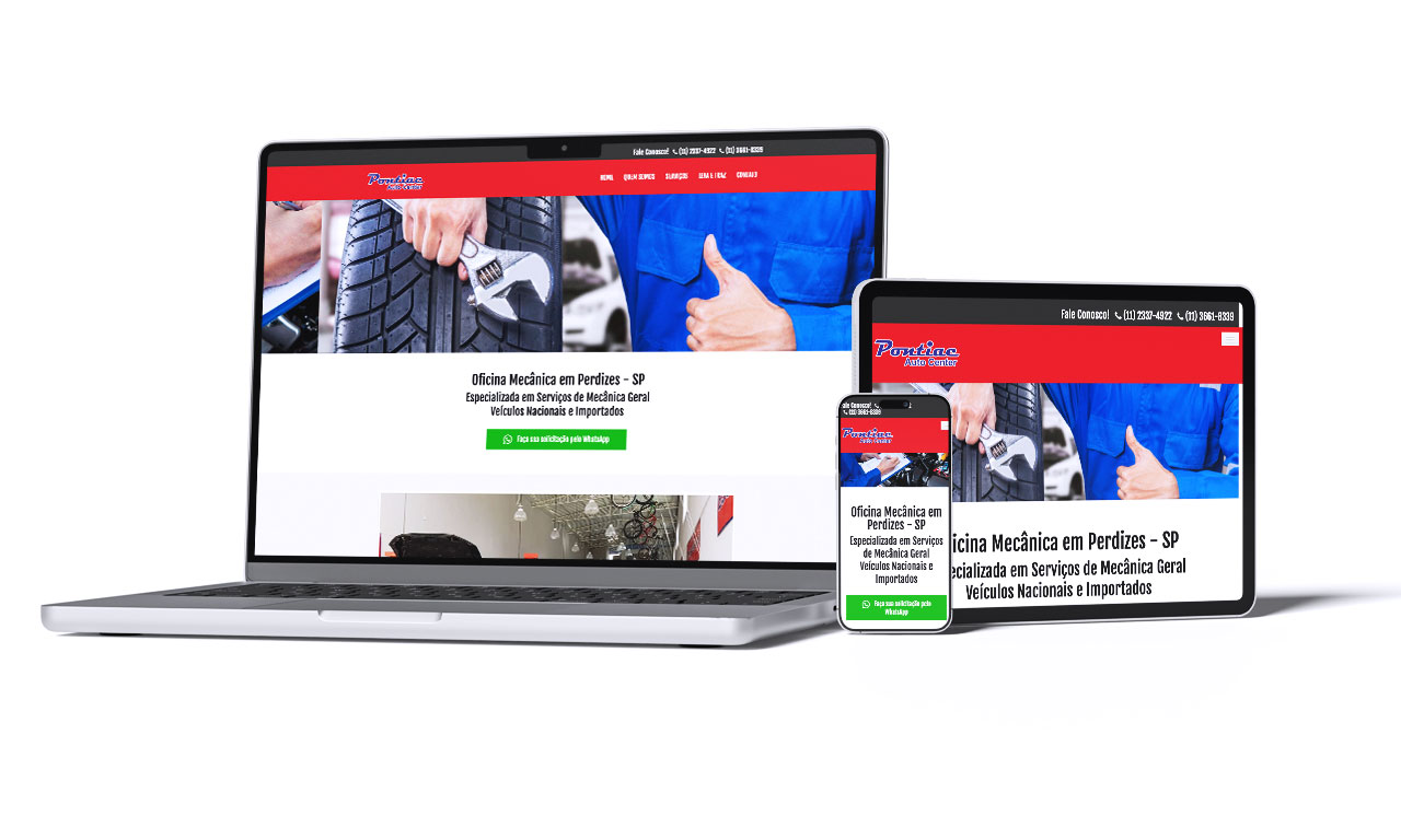 Interface do site da Pontiac Auto Center Interface do site da Pontiac Auto Center